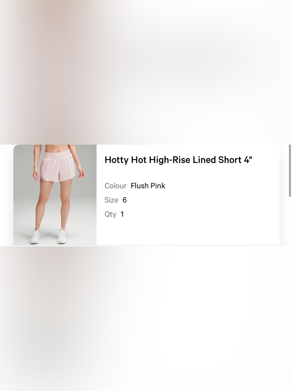 Lululemon Hotty Hot High-Rise Lined Short 4”. Size 6 - Picture 3 of 3